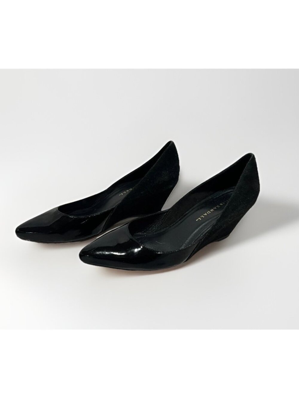 Loeffler Randall Risa Womens Pump Size 9.5 B Black Slip On Pointed Toe Wedge